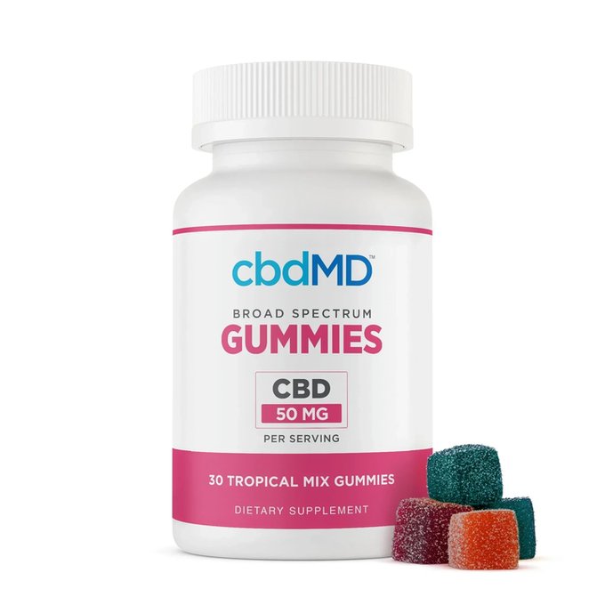 cbdMD broad-spectrum gummies bottle